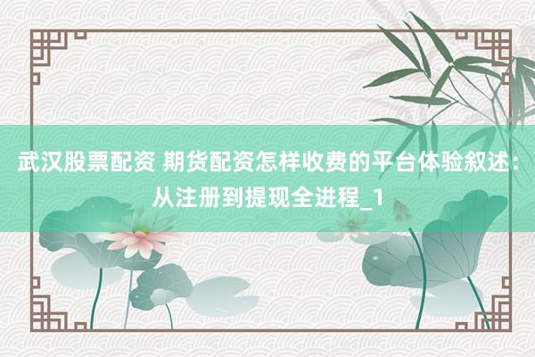 武汉股票配资 期货配资怎样收费的平台体验叙述：从注册到提现全进程_1